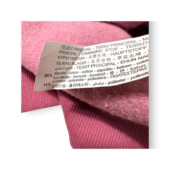 Zara X The Rolling Stones Pink Oversized Sweatshirt Dress Size 13/14 / Small - Picture 8 of 11